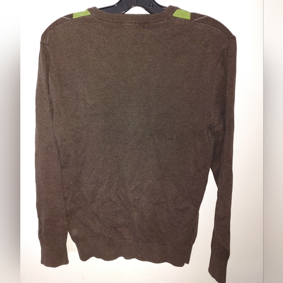 Old Navy brand plaid checked brown pullover sweater preowned - Picture 3 of 3